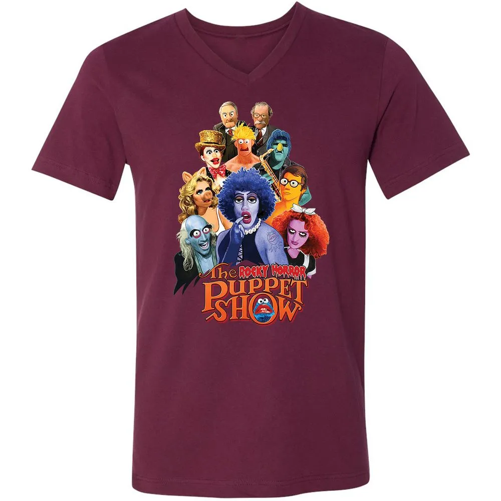 Unisex V-Neck T-Shirt - EKWYRL51 - Maroon - 6