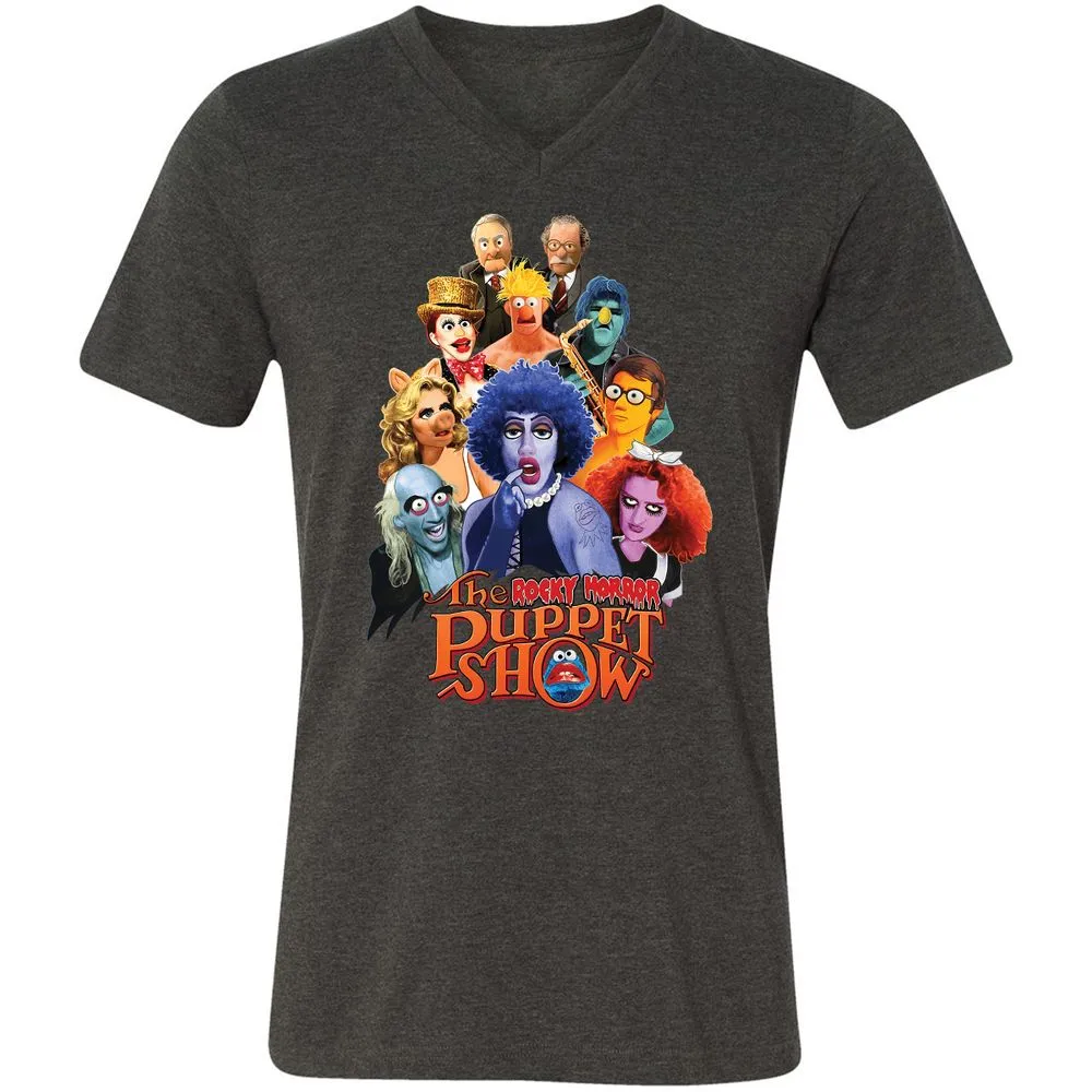 Unisex V-Neck T-Shirt - EKWYRL51 - Dark Grey Heather - 8