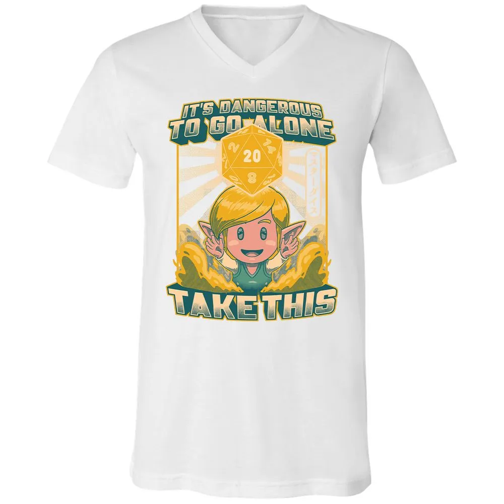 Unisex V-Neck T-Shirt - 8BF4HHJ8 - White - 5