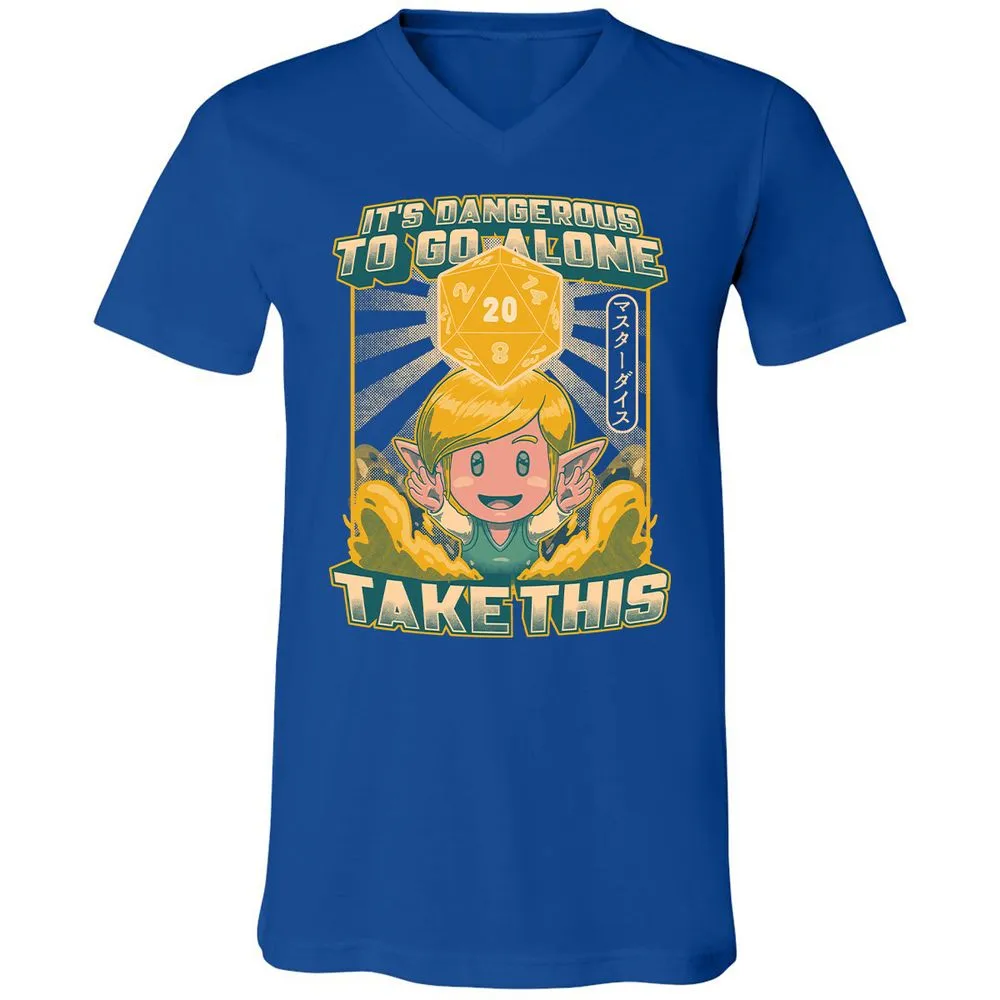 Unisex V-Neck T-Shirt - 8BF4HHJ8 - True Royal - 4
