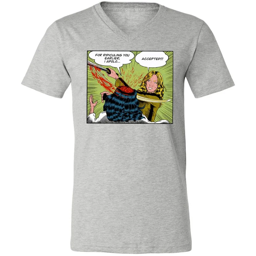 Unisex V-Neck T-Shirt - VNMTXBGW - Athletic Heather - 7