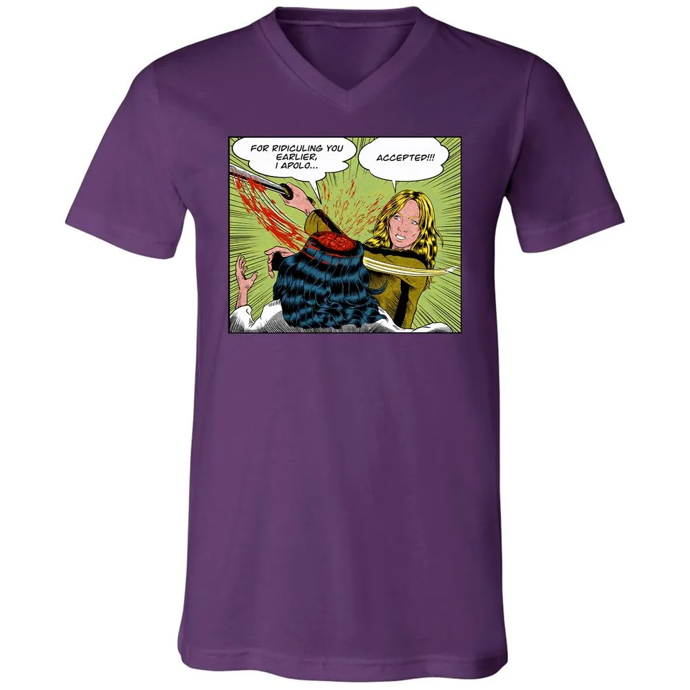 Unisex V-Neck T-Shirt - VNMTXBGW - Team Purple - 9
