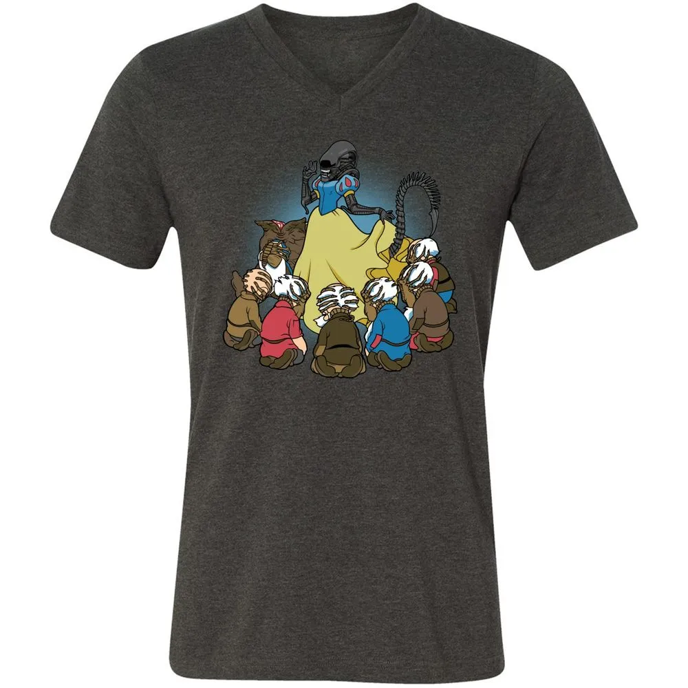 Unisex V-Neck T-Shirt - CFNFC2KX - Dark Grey Heather - 8