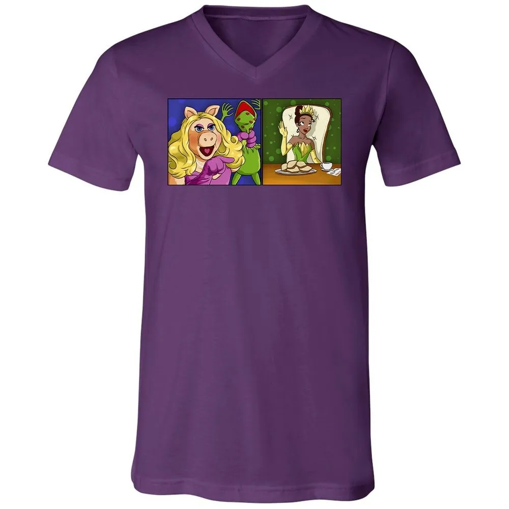 Unisex V-Neck T-Shirt - VQTRLJ47 - Team Purple - 9