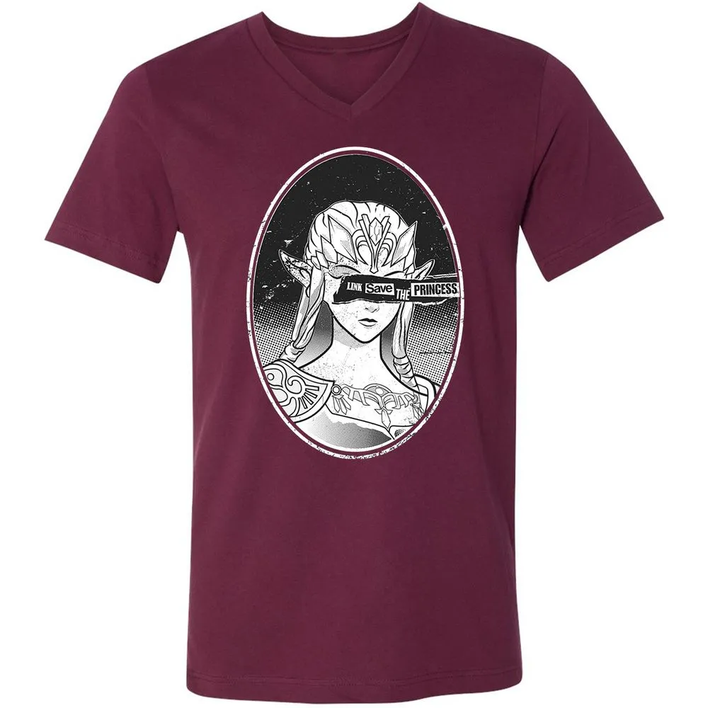 Unisex V-Neck T-Shirt - 6STSNA1M - Maroon - 6