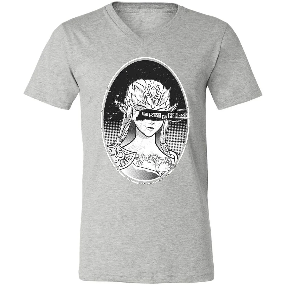 Unisex V-Neck T-Shirt - 6STSNA1M - Athletic Heather - 7