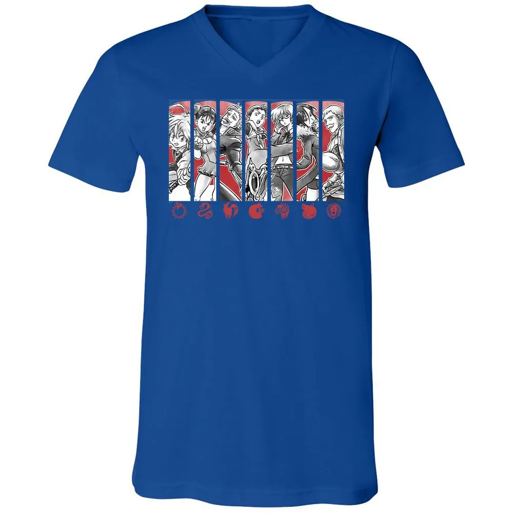 Unisex V-Neck T-Shirt - 5TF86N33 - True Royal - 4