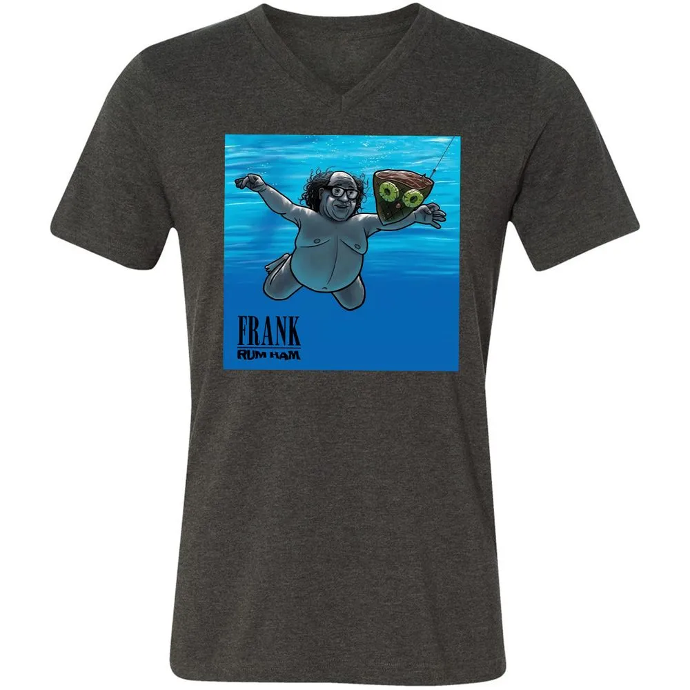 Unisex V-Neck T-Shirt - 98ADVRFA - Dark Grey Heather - 8