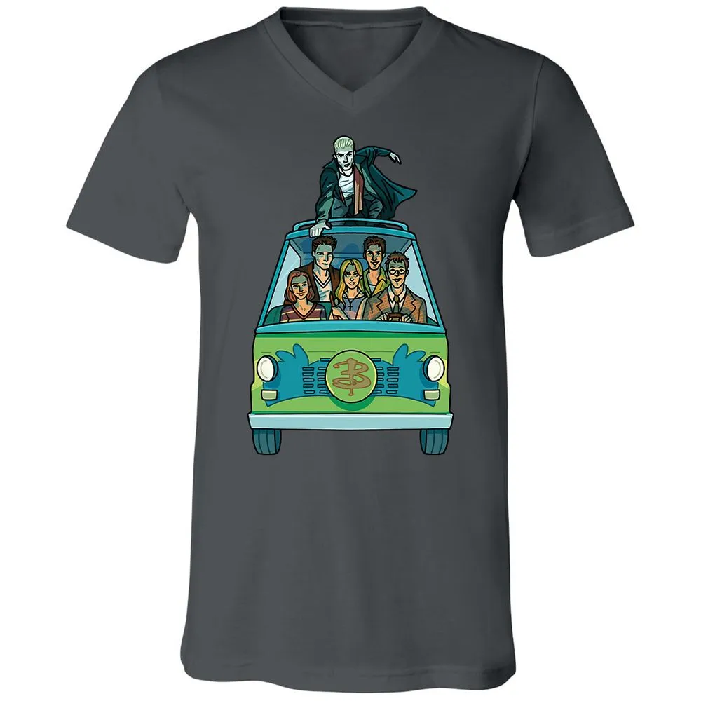 Unisex V-Neck T-Shirt - GWBPYJCQ - Asphalt - 12