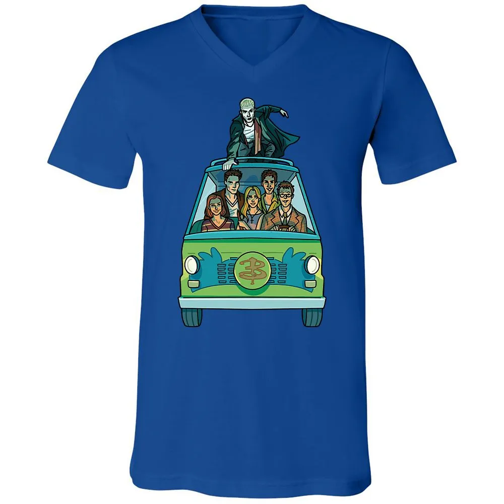 Unisex V-Neck T-Shirt - GWBPYJCQ - True Royal - 4