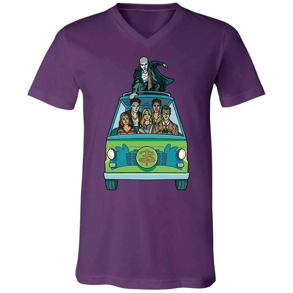 Unisex V-Neck T-Shirt - GWBPYJCQ - Team Purple - 9
