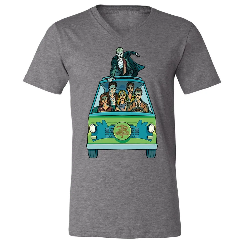 Unisex V-Neck T-Shirt - GWBPYJCQ - Deep Heather - 13