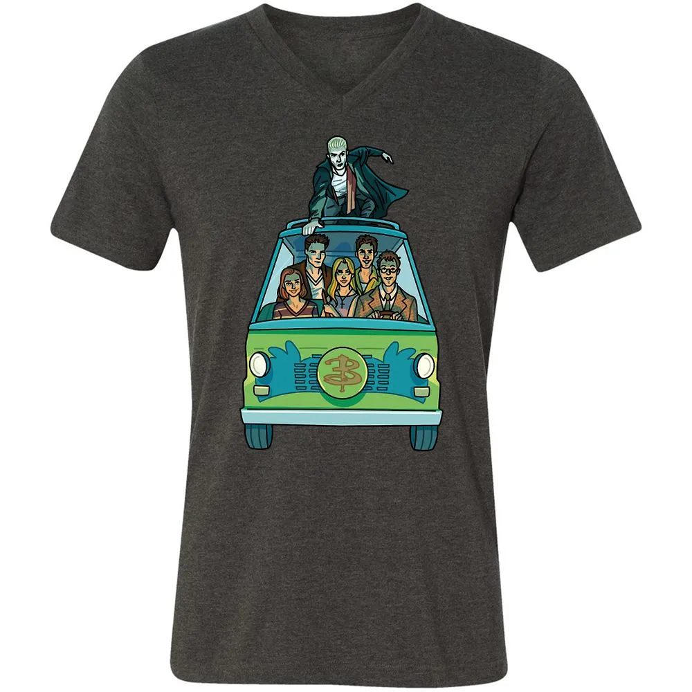 Unisex V-Neck T-Shirt - GWBPYJCQ - Dark Grey Heather - 8