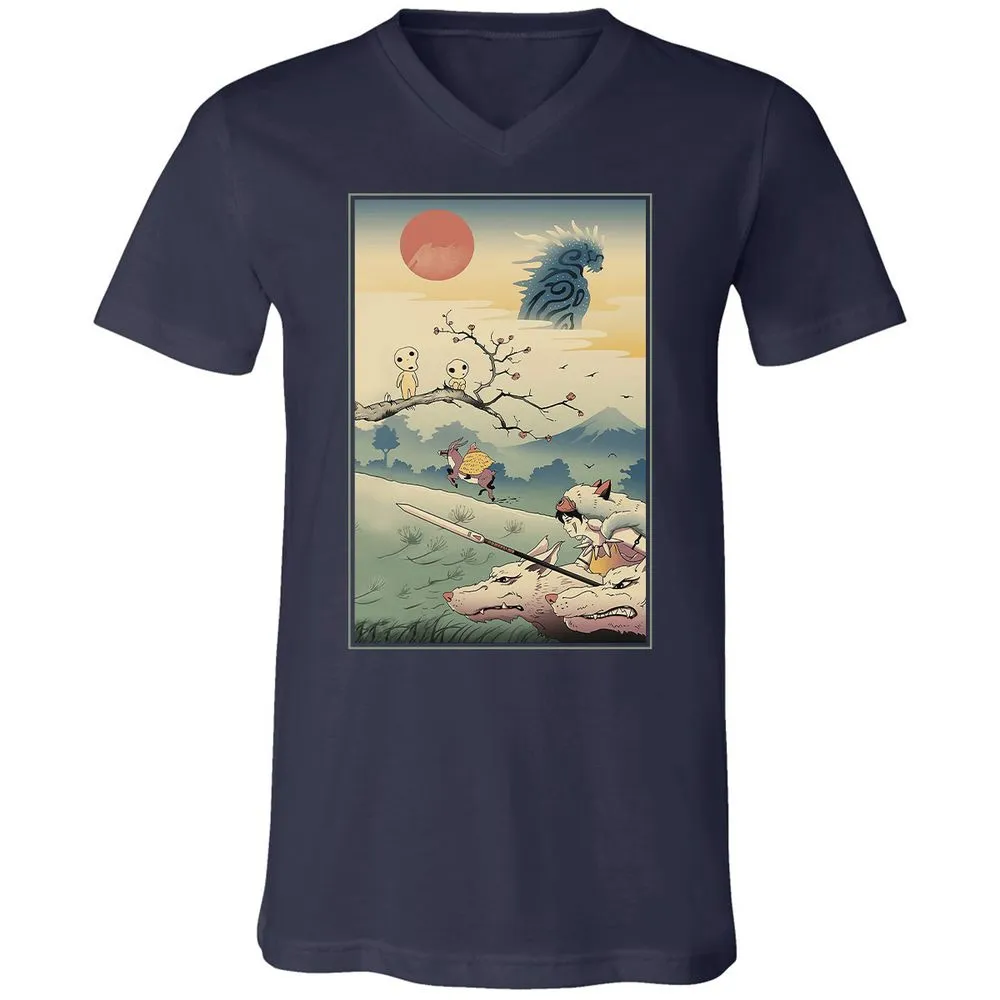 Unisex V-Neck T-Shirt - T5GTQ457 - Navy - 2