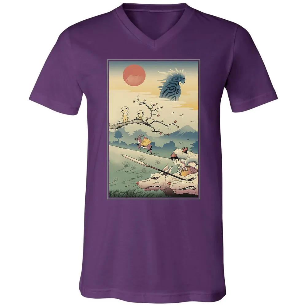 Unisex V-Neck T-Shirt - T5GTQ457 - Team Purple - 9