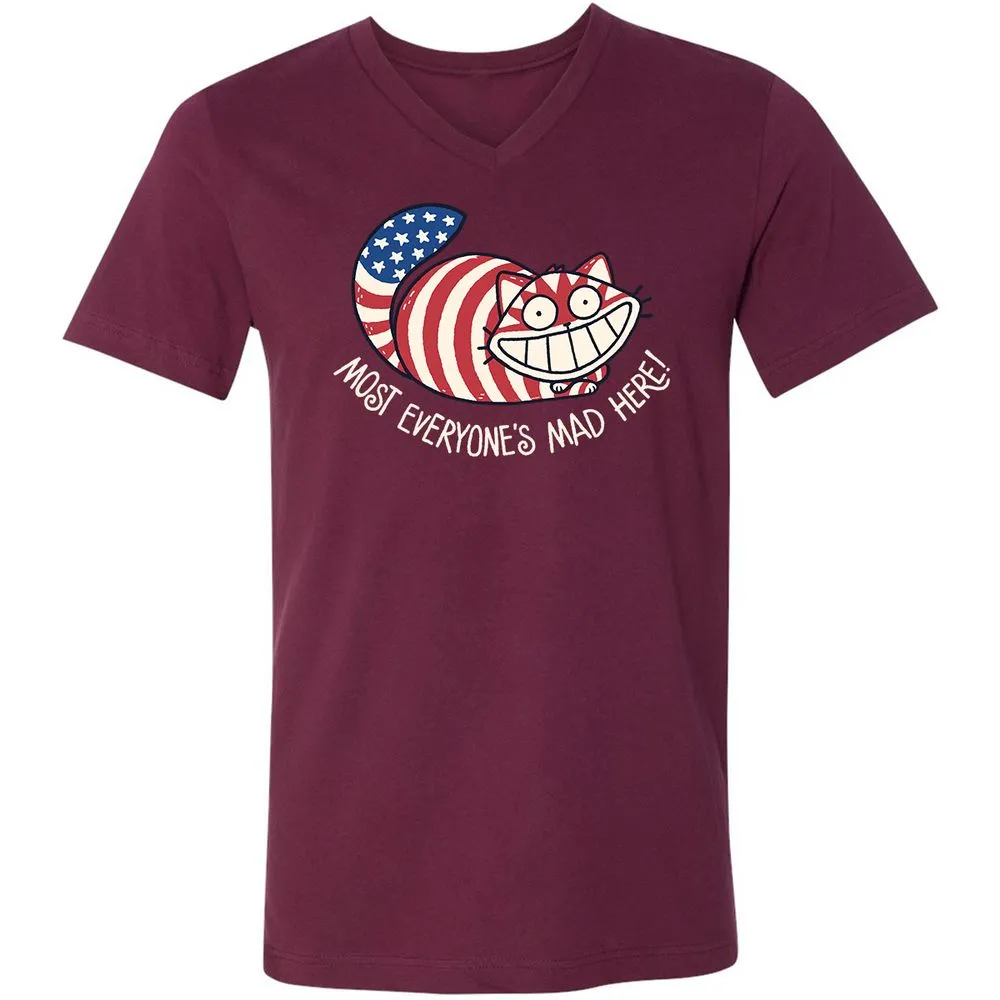 Unisex V-Neck T-Shirt - CPRE4MLA - Maroon - 6
