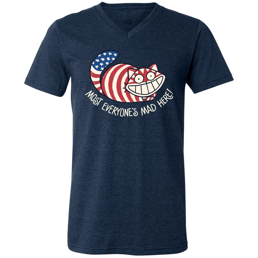 Unisex V-Neck T-Shirt - CPRE4MLA - Heather Navy - 15