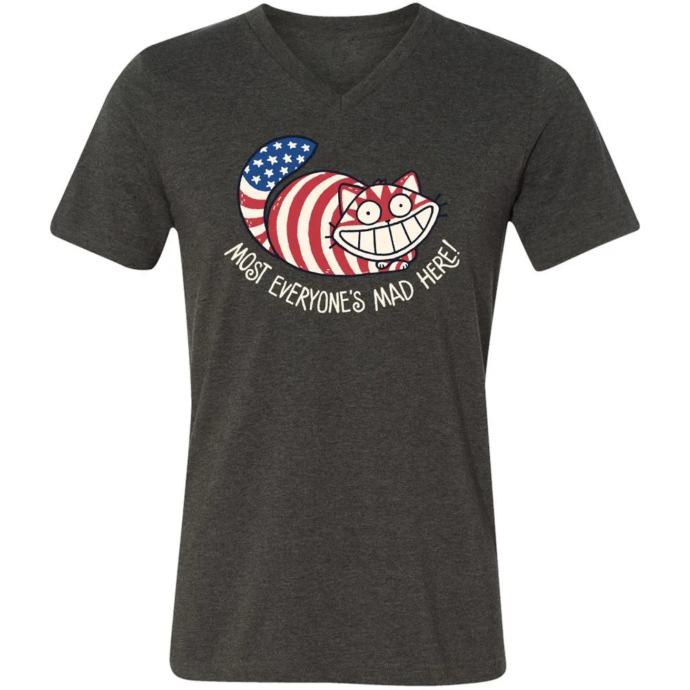 Unisex V-Neck T-Shirt - CPRE4MLA - Dark Grey Heather - 8