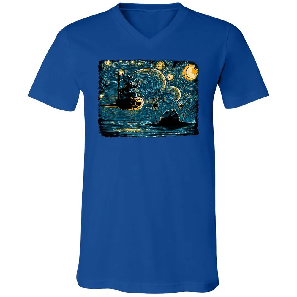 Unisex V-Neck T-Shirt - GSEEQPRU - True Royal - 4
