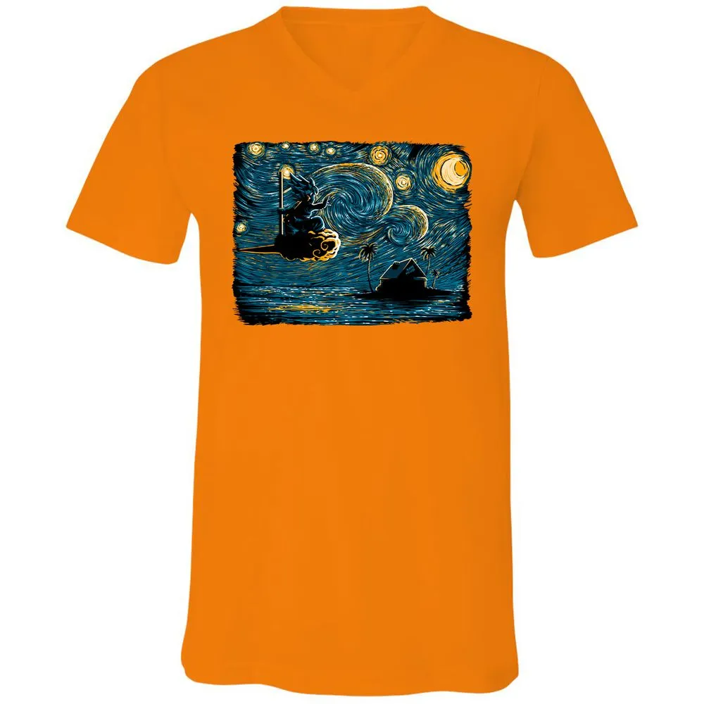 Unisex V-Neck T-Shirt - GSEEQPRU - Orange - 11