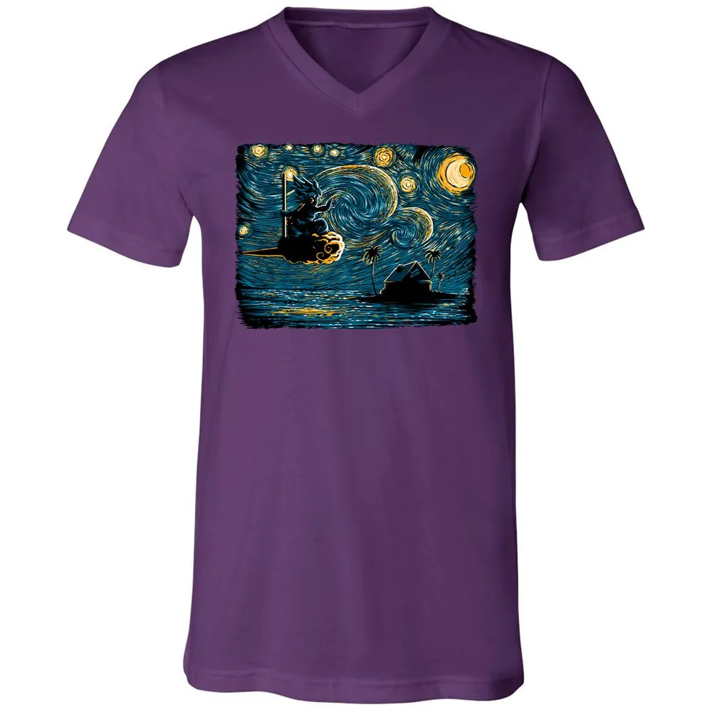 Unisex V-Neck T-Shirt - GSEEQPRU - Team Purple - 9
