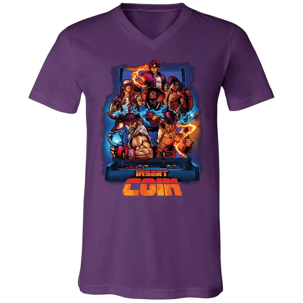 Unisex V-Neck T-Shirt - 26CLUUML - Team Purple - 9