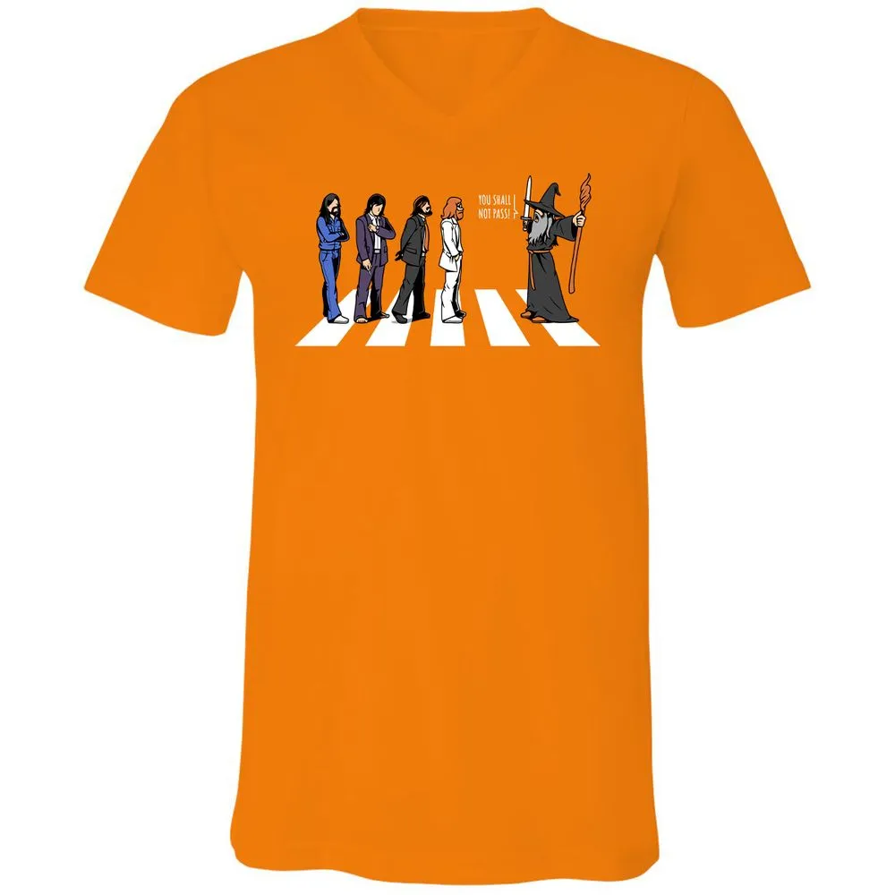 Unisex V-Neck T-Shirt - EELY7DAH - Orange - 11