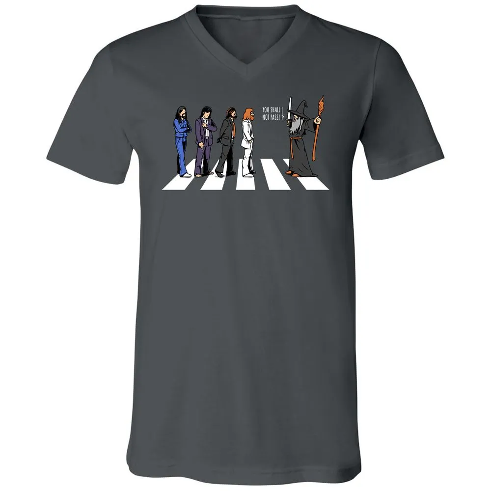 Unisex V-Neck T-Shirt - EELY7DAH - Asphalt - 12