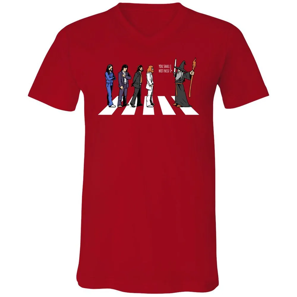 Unisex V-Neck T-Shirt - EELY7DAH - Red - 3
