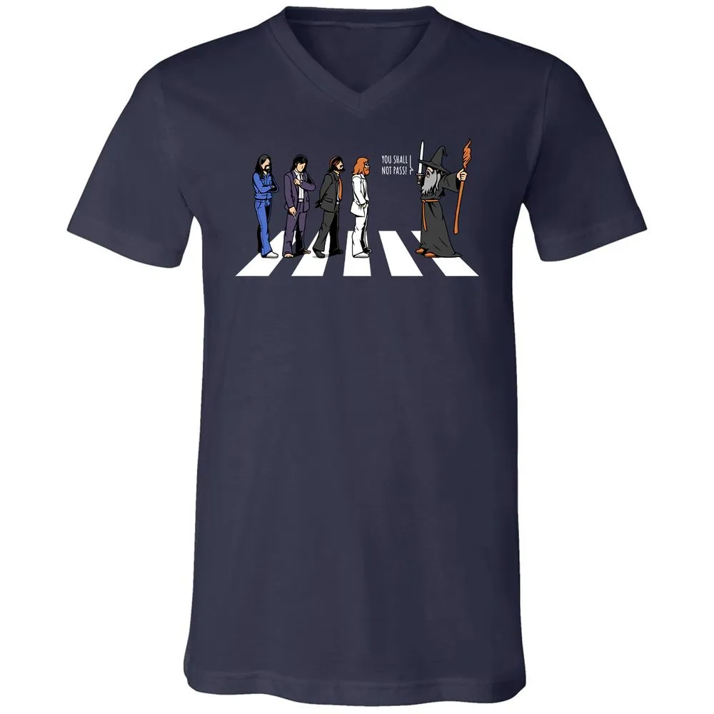 Unisex V-Neck T-Shirt - EELY7DAH - Navy - 2