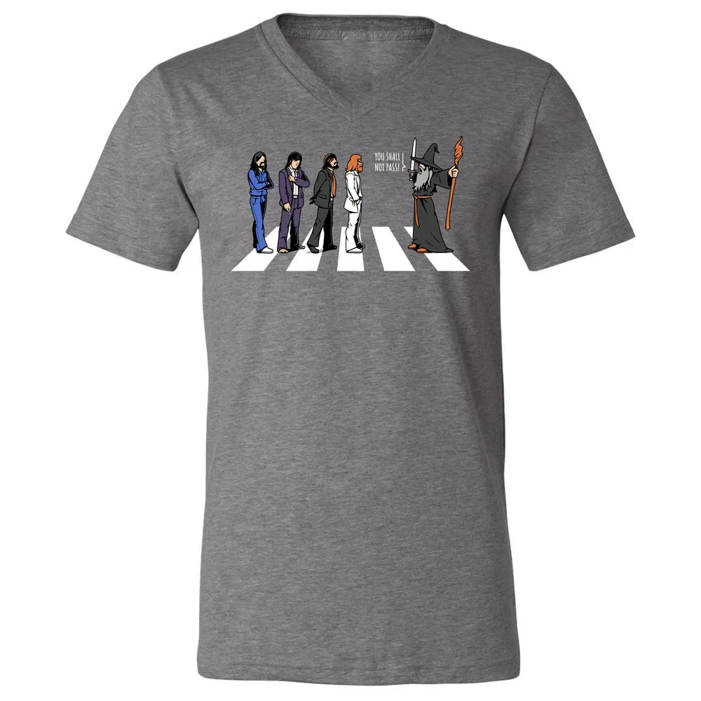 Unisex V-Neck T-Shirt - EELY7DAH - Deep Heather - 13
