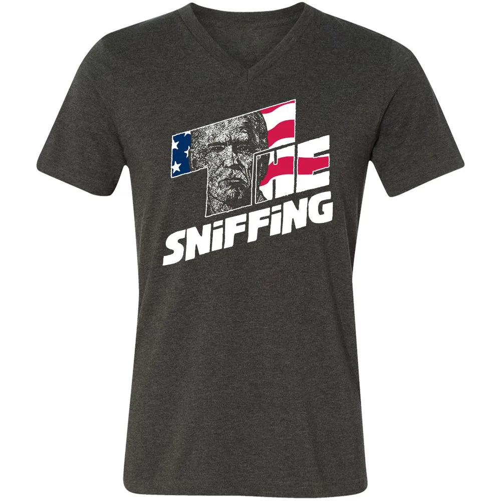 Unisex V-Neck T-Shirt - F8DRH4VS - Dark Grey Heather - 8