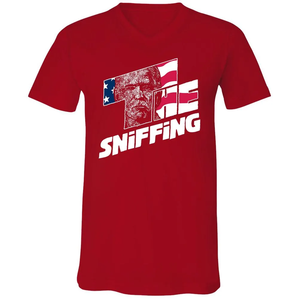 Unisex V-Neck T-Shirt - F8DRH4VS - Red - 3