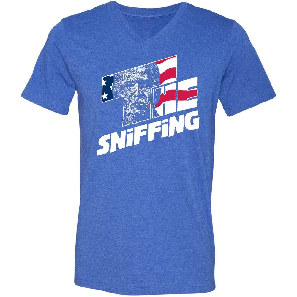 Unisex V-Neck T-Shirt - F8DRH4VS - Heather True Royal - 14