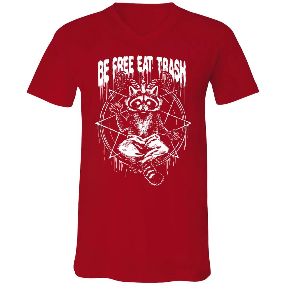 Unisex V-Neck T-Shirt - X9SEH9HK - Red - 3