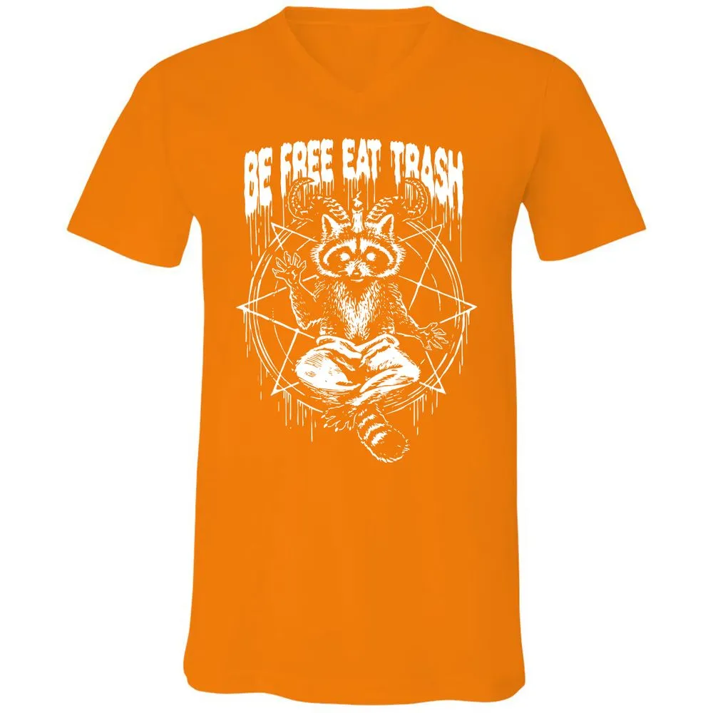 Unisex V-Neck T-Shirt - X9SEH9HK - Orange - 11