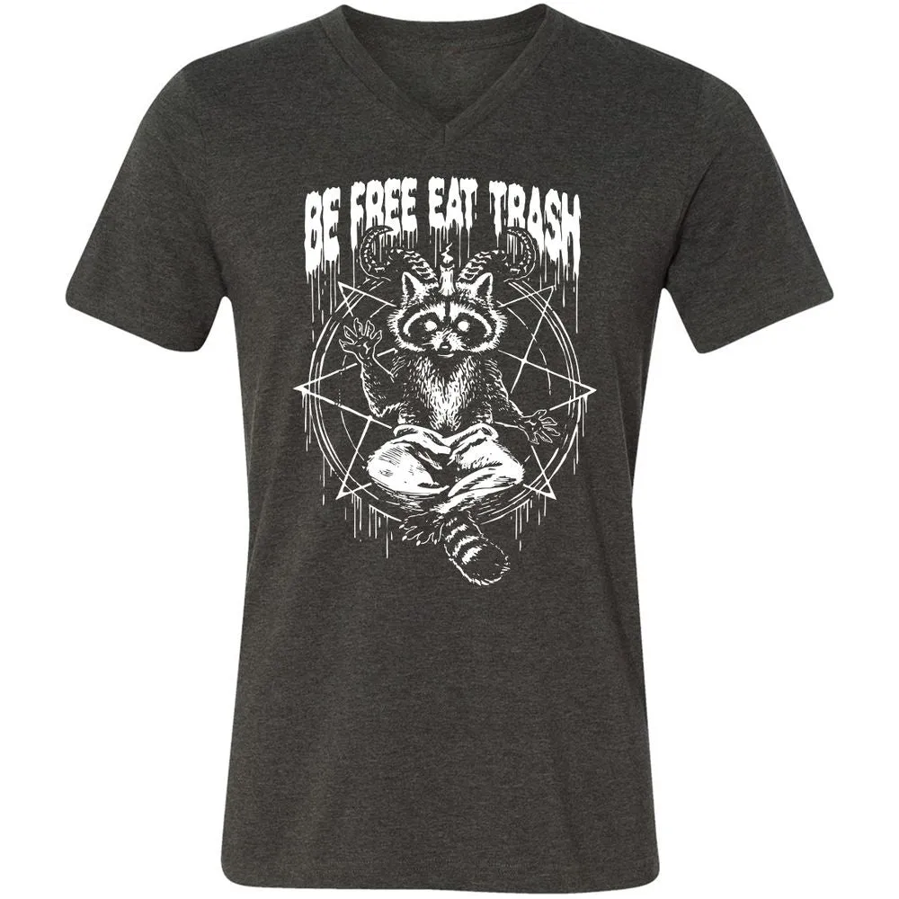 Unisex V-Neck T-Shirt - X9SEH9HK - Dark Grey Heather - 8