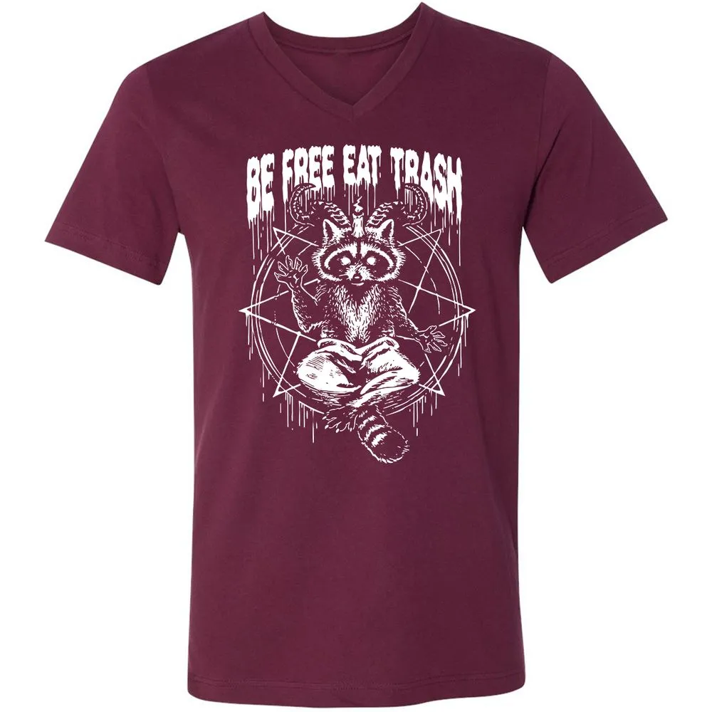 Unisex V-Neck T-Shirt - X9SEH9HK - Maroon - 6