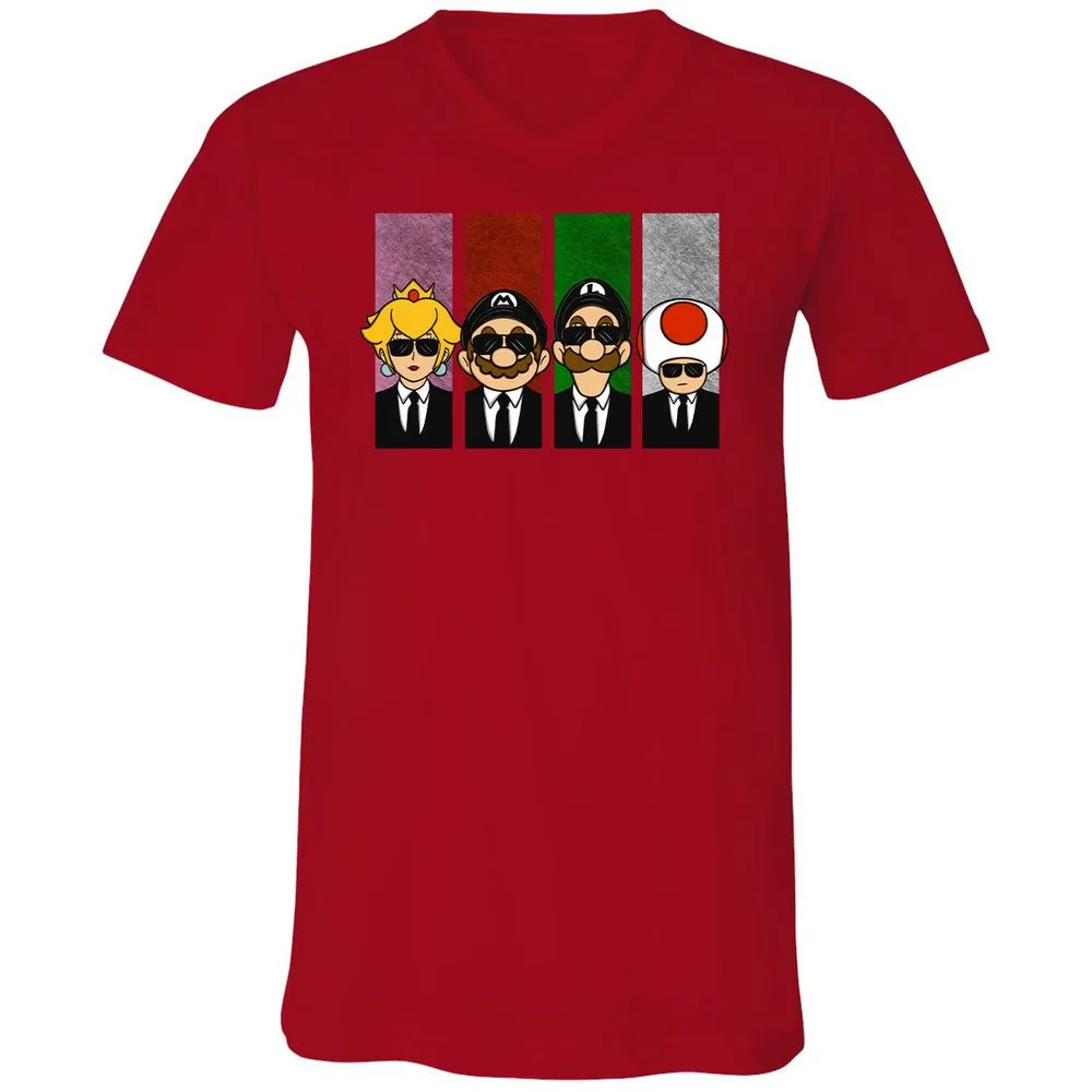 Unisex V-Neck T-Shirt - 1LWQFCUU - Red - 3