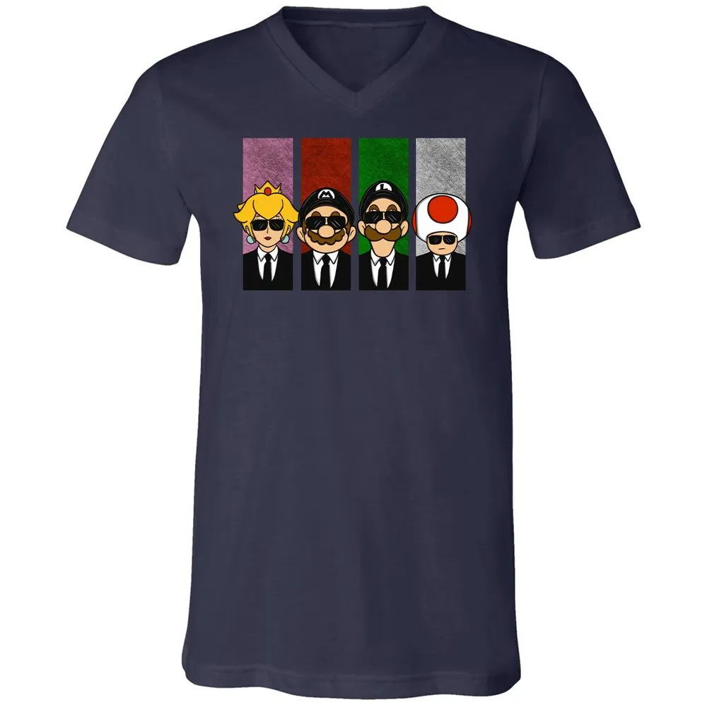 Unisex V-Neck T-Shirt - 1LWQFCUU - Navy - 2