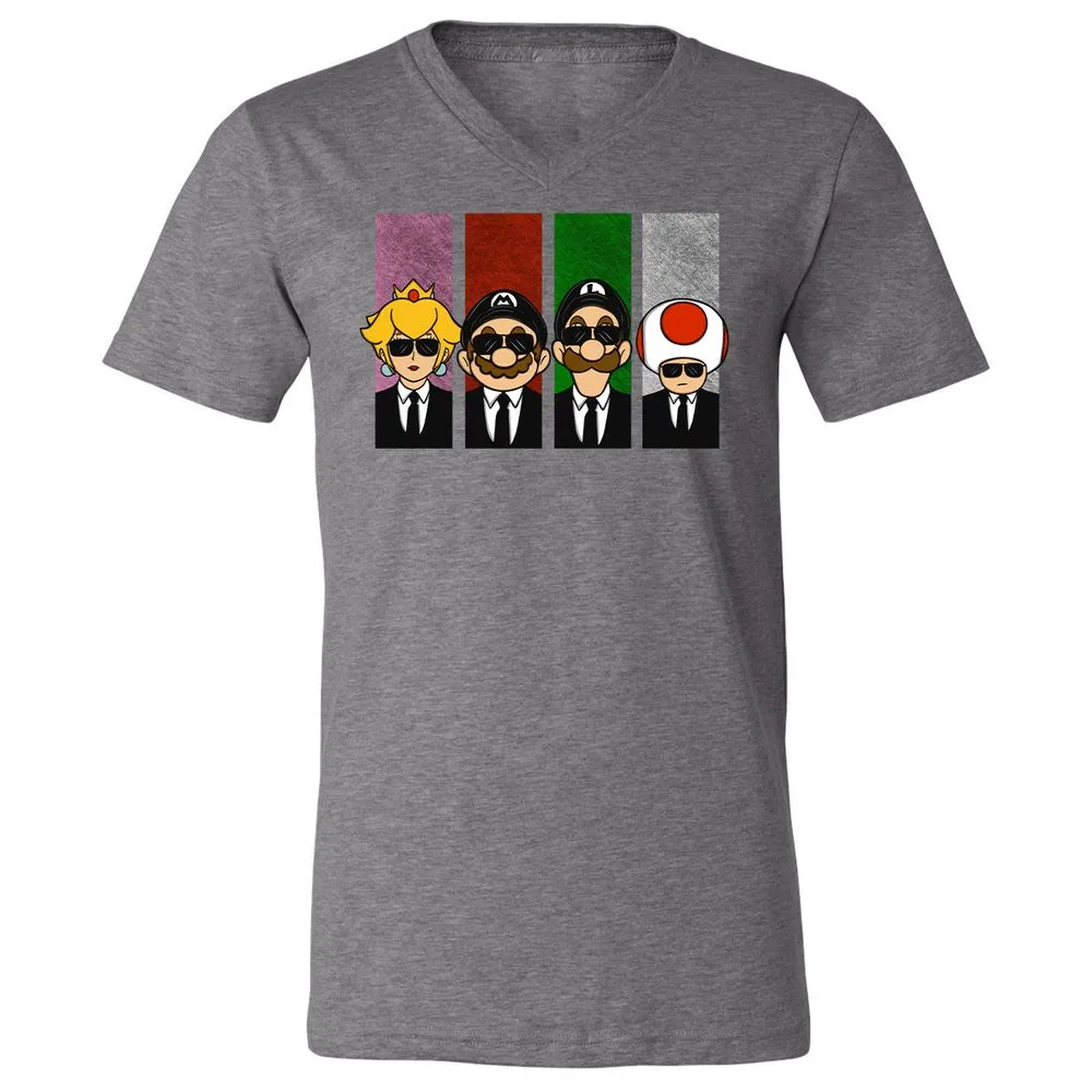 Unisex V-Neck T-Shirt - 1LWQFCUU - Deep Heather - 13