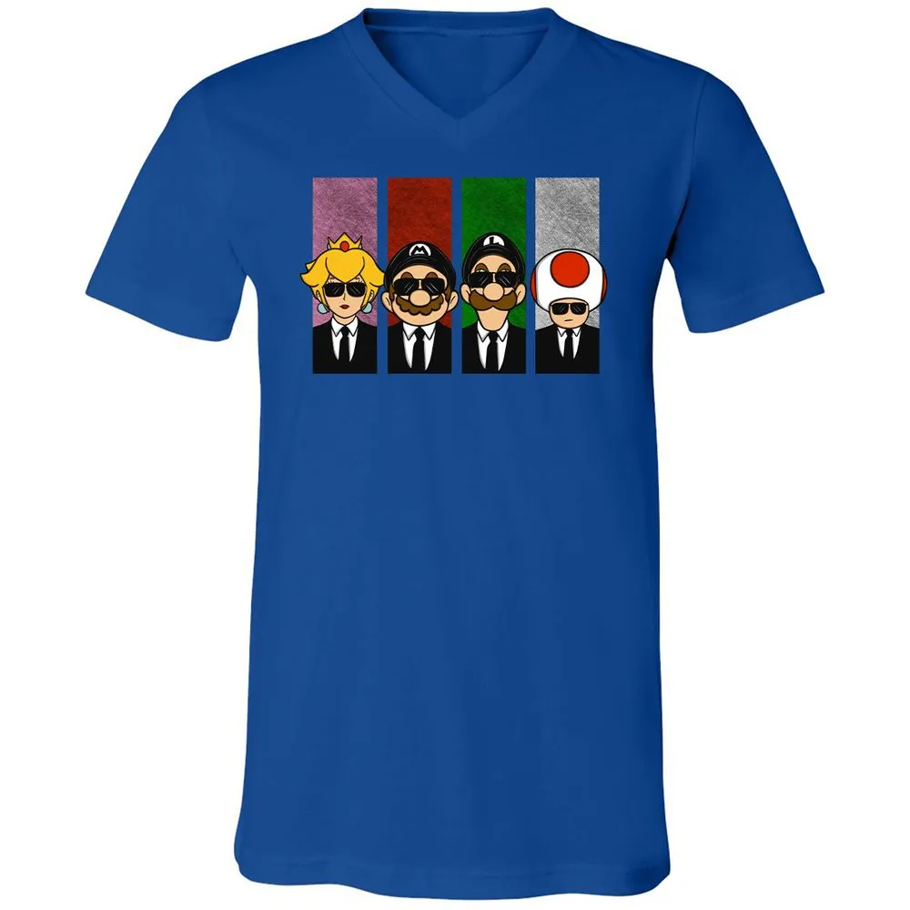 Unisex V-Neck T-Shirt - 1LWQFCUU - True Royal - 4