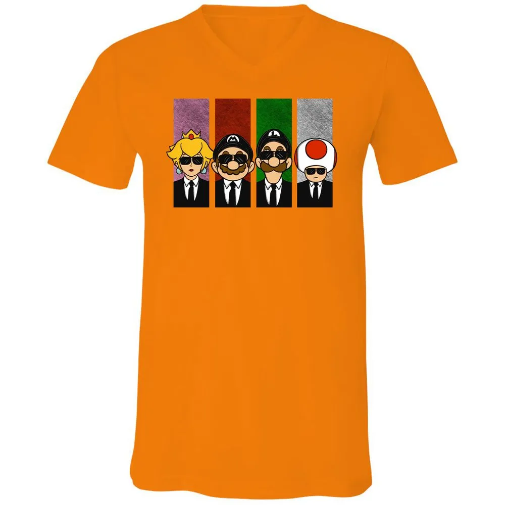 Unisex V-Neck T-Shirt - 1LWQFCUU - Orange - 11