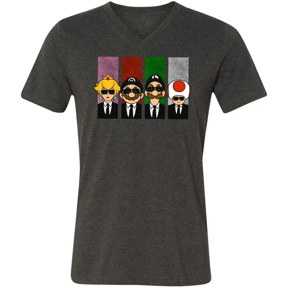 Unisex V-Neck T-Shirt - 1LWQFCUU - Dark Grey Heather - 8