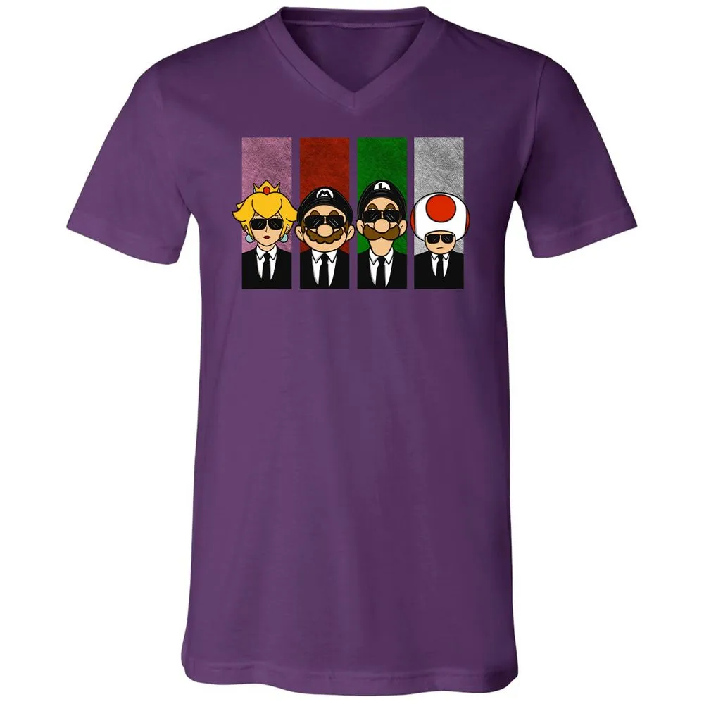Unisex V-Neck T-Shirt - 1LWQFCUU - Team Purple - 9