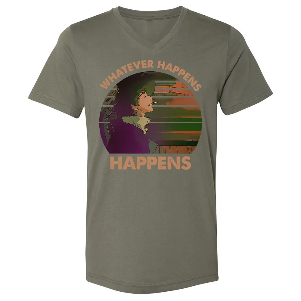 Unisex V-Neck T-Shirt - 4NBHQ3P2 - Military Green - 10