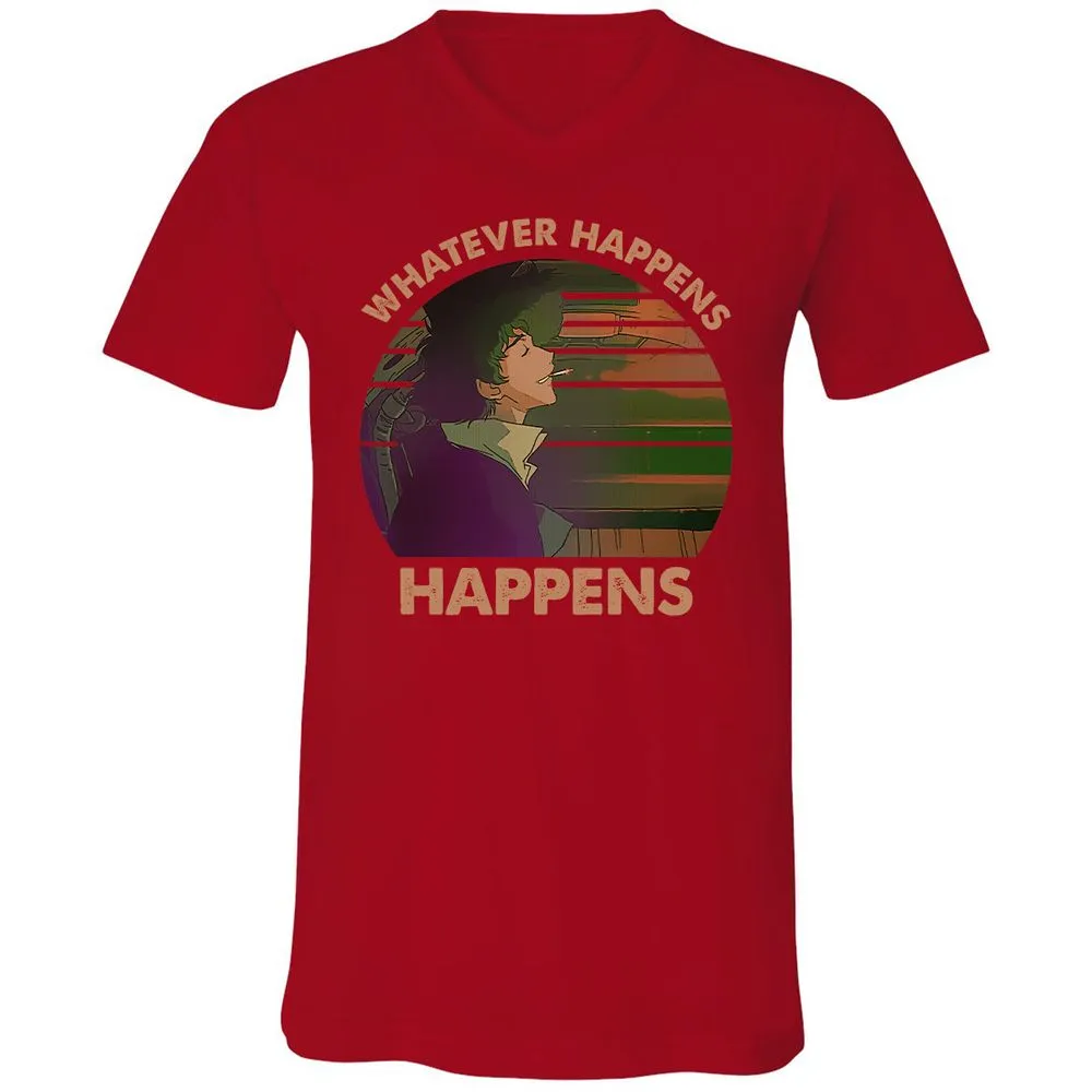 Unisex V-Neck T-Shirt - 4NBHQ3P2 - Red - 3
