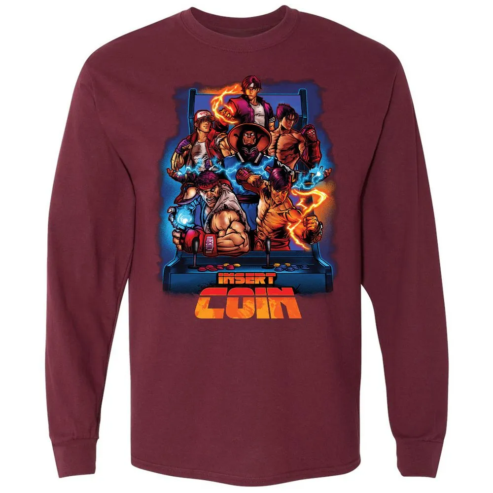 Long Sleeve T-Shirt - VGNV2YCW - Maroon - 11