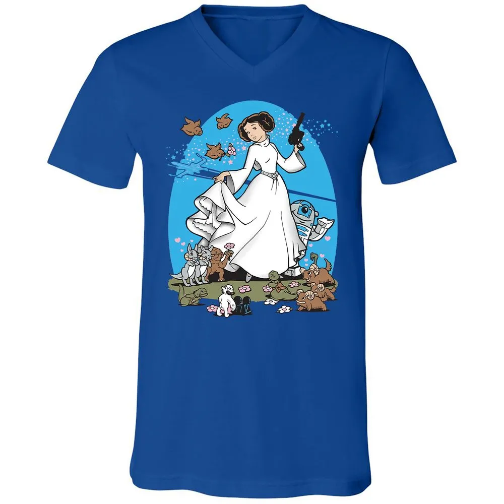 Unisex V-Neck T-Shirt - AZ8XDCDW - True Royal - 4