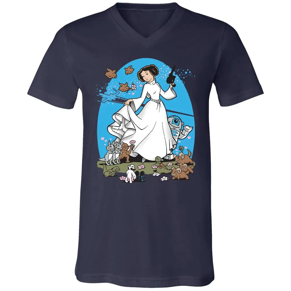 Unisex V-Neck T-Shirt - AZ8XDCDW - Navy - 2